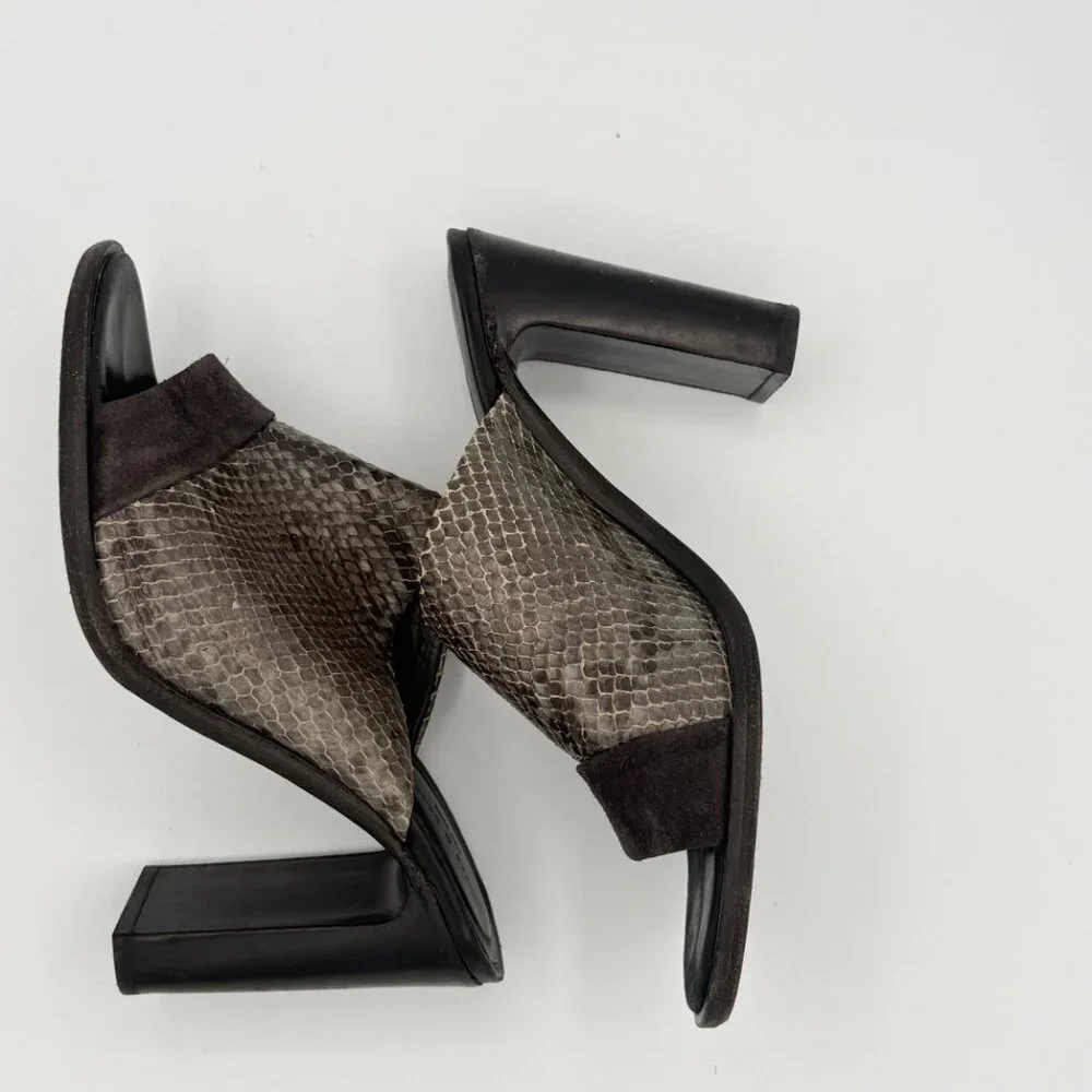 Rag & Bone Tristan Python Embossed Leather Mule Sandal 37 - Picture 3 of 9